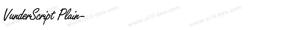 VunderScript Plain字体转换